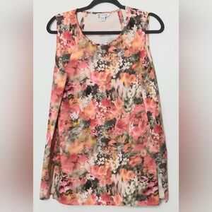 Athleta Tank Top Women's Size L Floral Sleeveless Refined Zephyr Pullover Preown
